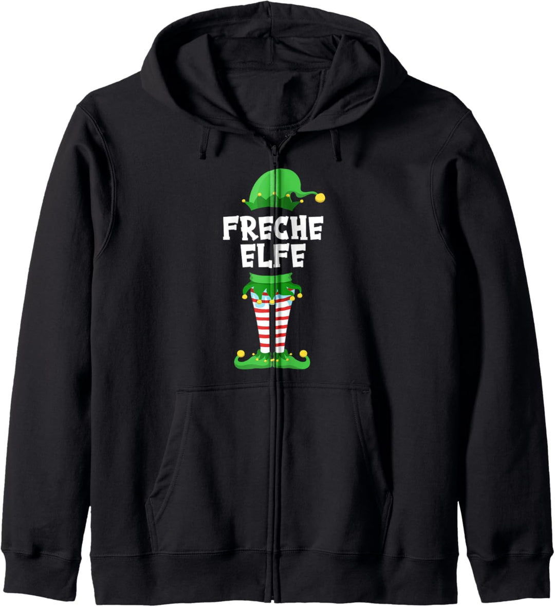 Freche Elfe Partnerlook Familien Outfit Weihnachten Kapuzenjacke