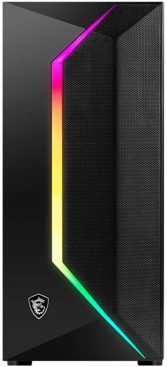 MSI MAG Vampiric 100R Mid-Tower ATX Gehäuse (1x USB 3.1 Anschluss, 1x 120mm A-RGB Fan im Lieferumfan