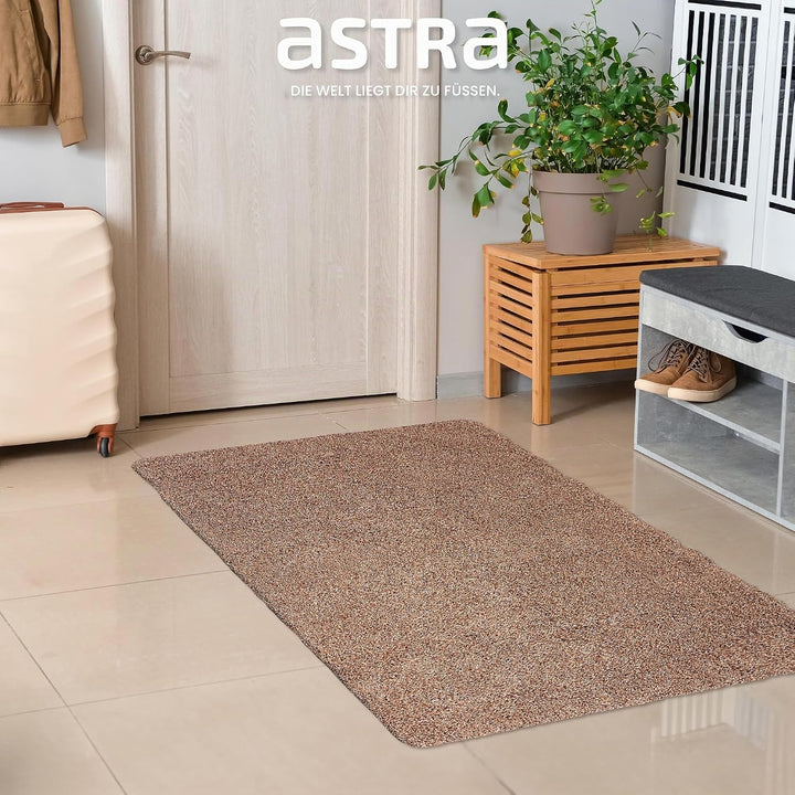 Astra Schmutzfangmatte innen waschbar 80x120 cm – Sauberlaufmatte beige 100% Baumwolle Türmatte - En