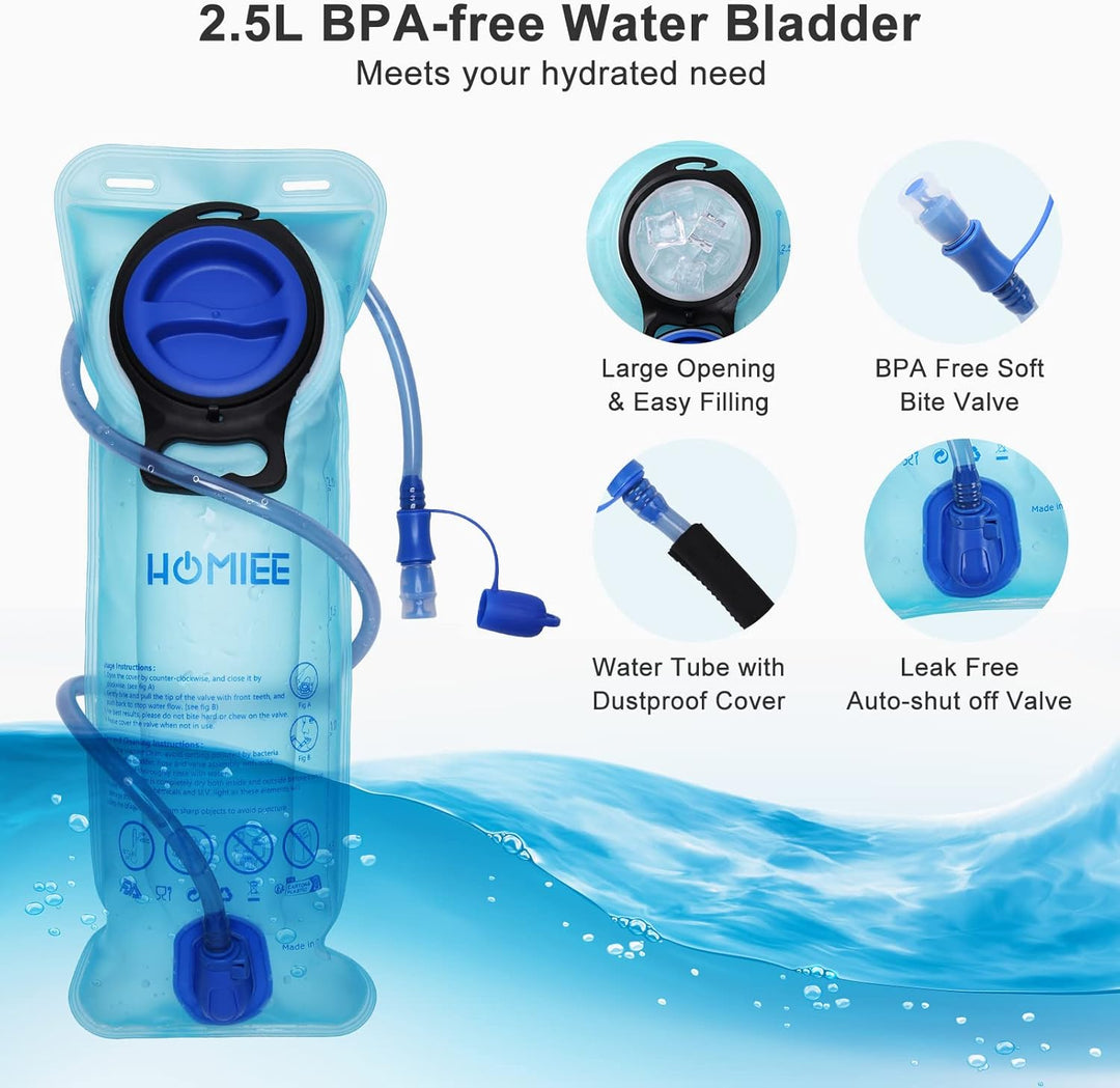 HOMIEE Fahrradrucksack Wasserdichter Ultraleicht für Damen Herren, Sportrucksack mit Regenschutz Hel