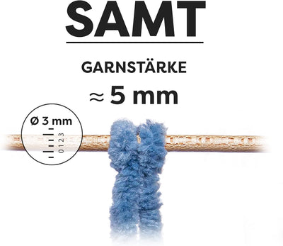 myboshi Häkelset Boshilette Osaki, für Anfänger, inkl. Botties Sohlen-Set, Samt Wolle, Häkelnadel, A