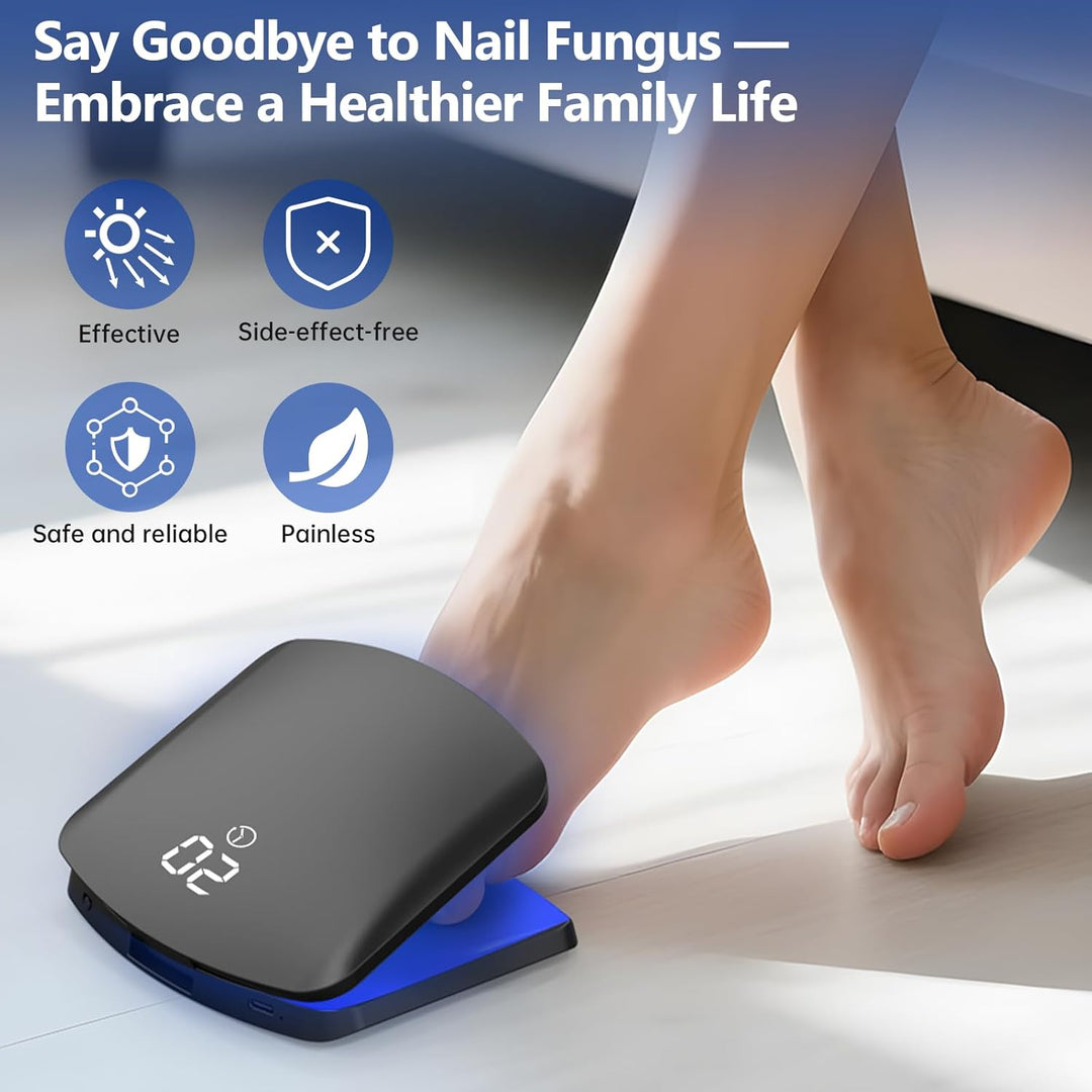 Upgrade Nagelpilz Lasergerät, 15 LED Tragbar & Wiederaufladbar per USB-C, 11 Blaulicht + 4 Infrarot,