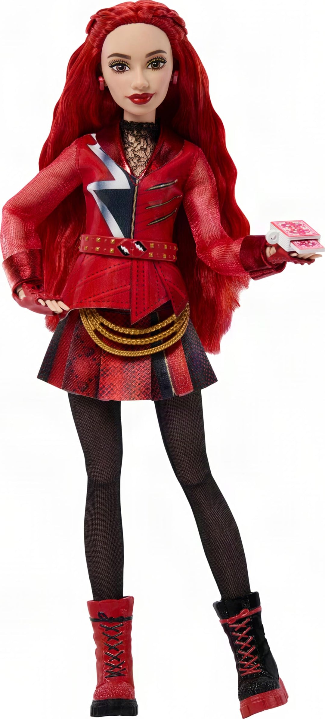 Mattel Disney „Descendants: Wicked Wonderland“ Red, Tochter der Herzkönigin, Modepuppe mit ausziehba