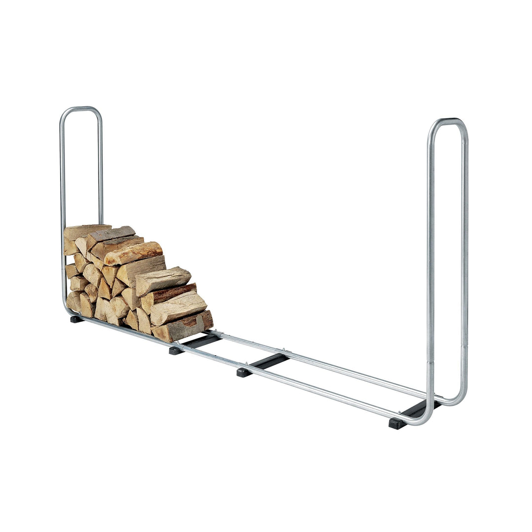wolfcraft Stapelhilfe für Brennholz 5122000 / Verstellbare Kaminholzaufbewahrung für den Aussenberei