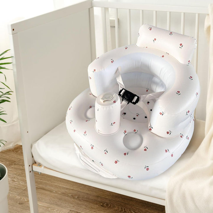 Aufblasbarer Baby-Sitz für Babys ab 3 Monaten, Baby Seat, Baby Sitzhilfe mit Gurtzeug y Sofasitz Bod