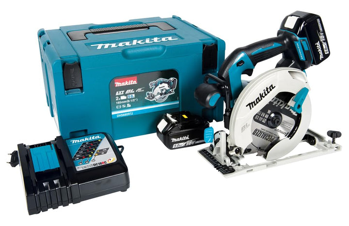 Makita DHS680RTJ Akku-Handkreissäge 57 mm 18 V / 5,0 Ah, 2 Akkus + Ladegerät im