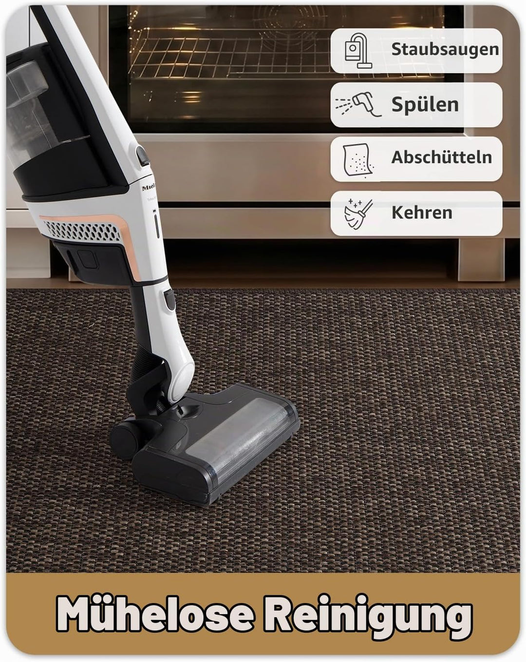 Color G Küchenteppich Waschbar rutschfest, Gewebte Küchenläufer Saugfähig, Teppich Läufer Küche, Tep