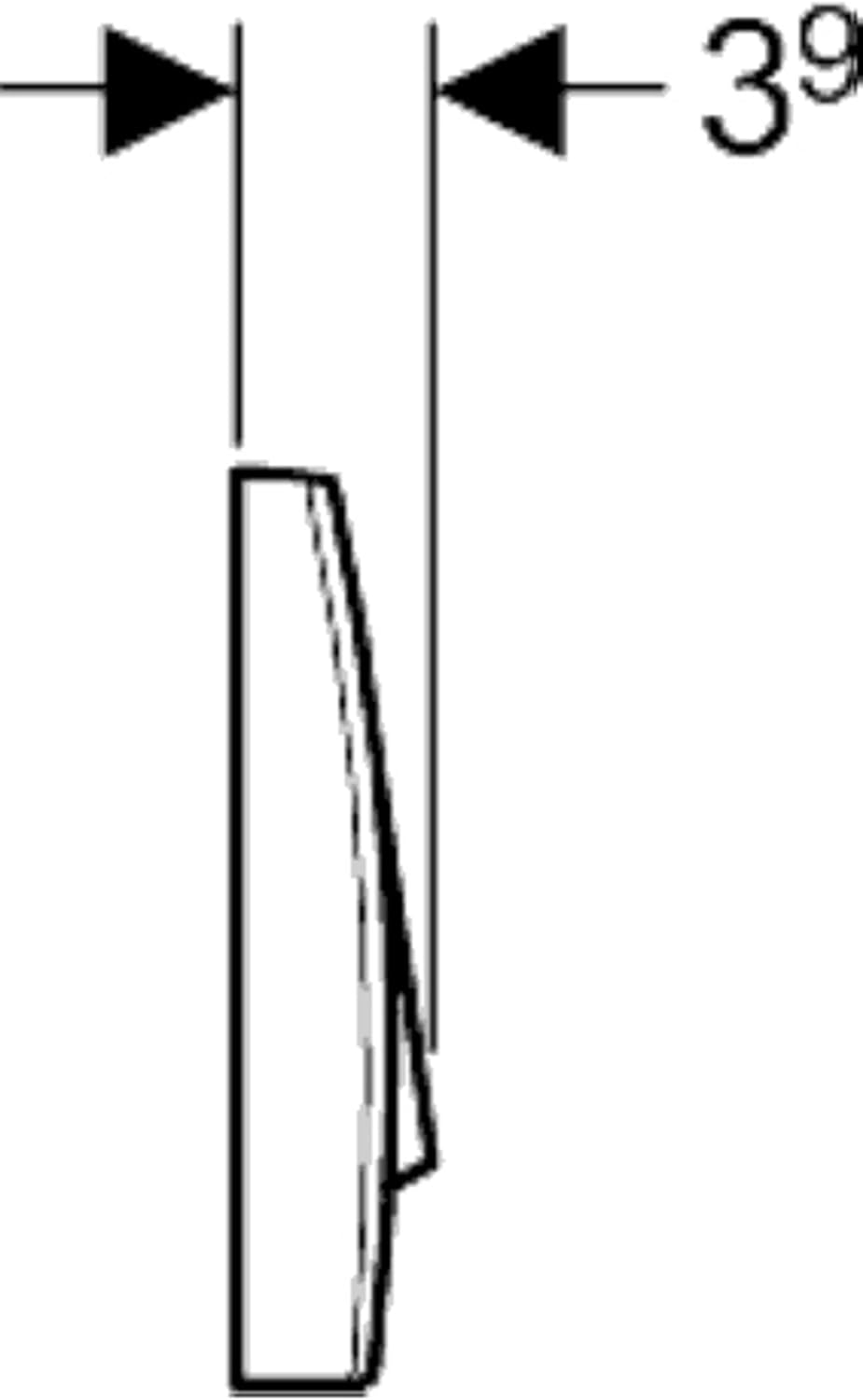 Geberit 115222111 Betätigungsplatte 200F für Betätigung von vorne, weiss Single, Single