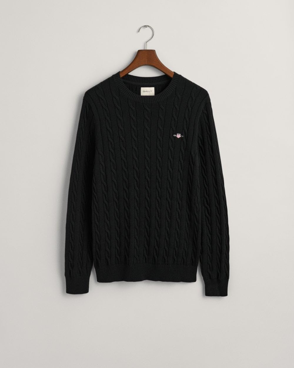 GANT Herren Cotton Cable C-Neck Pullover L Cream, L Cream