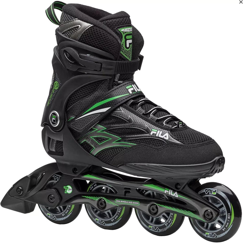 Fila Herren Wave 84 Inline Skate, Schwarz-Grün, 42 EU