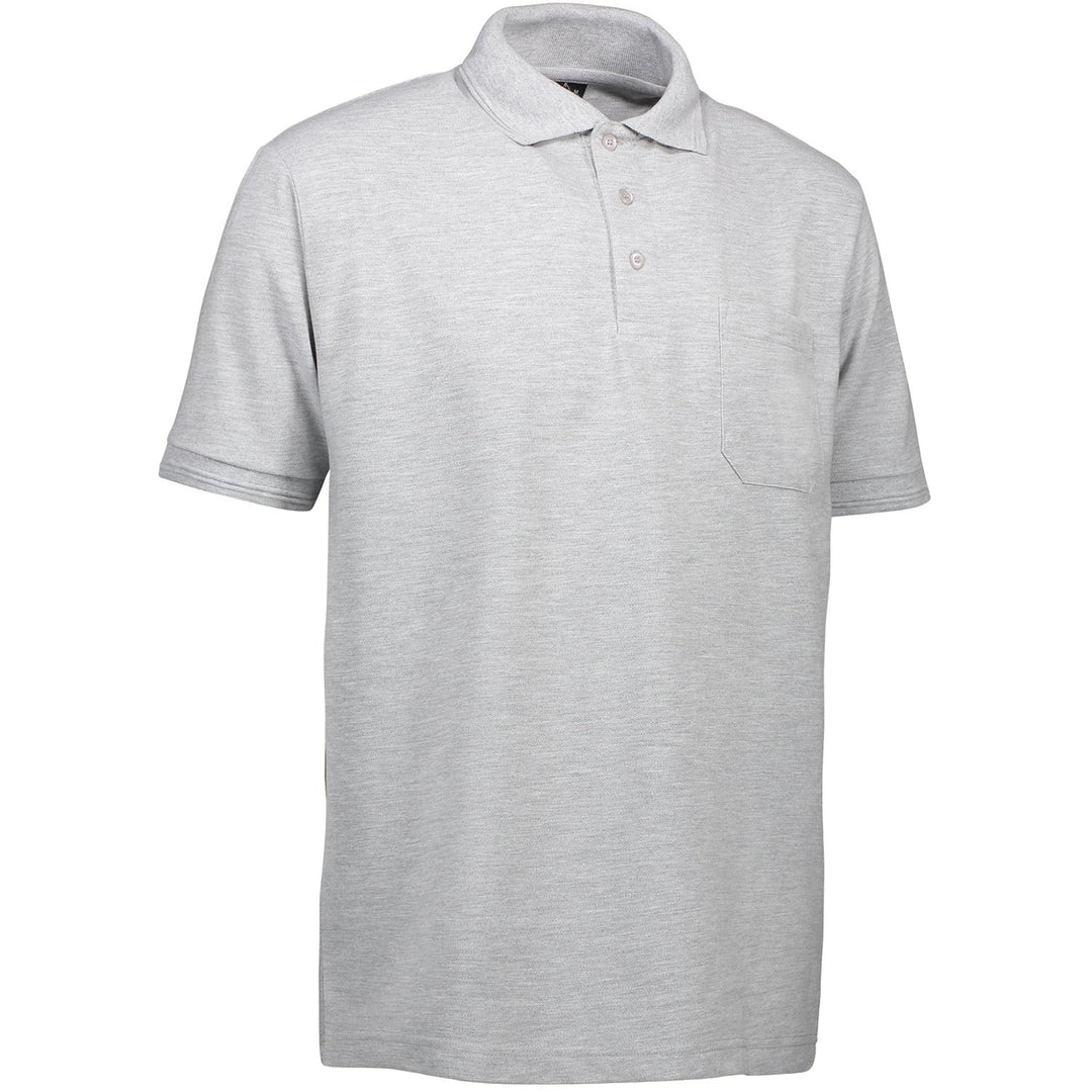 Pionier 41083-S Poloshirt "320 Pro Wear" mit Tasche Grösse in grau meliert, S
