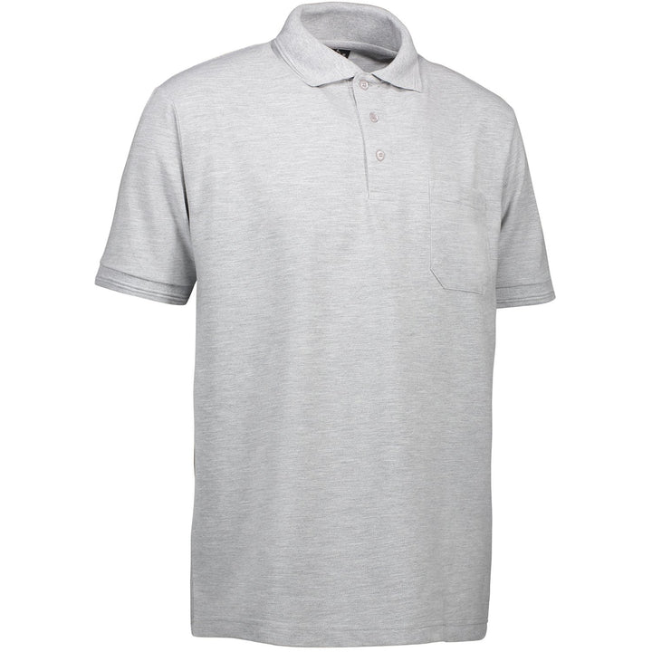 Pionier 41083-S Poloshirt "320 Pro Wear" mit Tasche Grösse in grau meliert, S