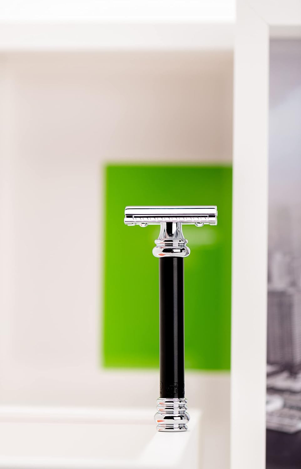 Merkur – 38.011 – Rasierer verstellbar – Griff schwarz chrom