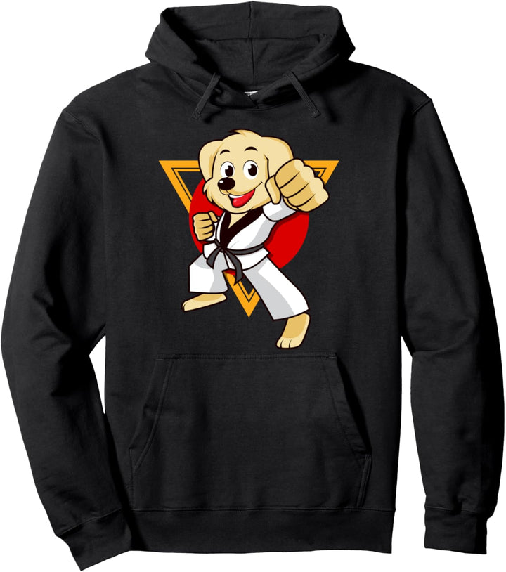 Schwarzer Gürtel Judoka Hund - Judo Kampfsport für Kinder Pullover Hoodie