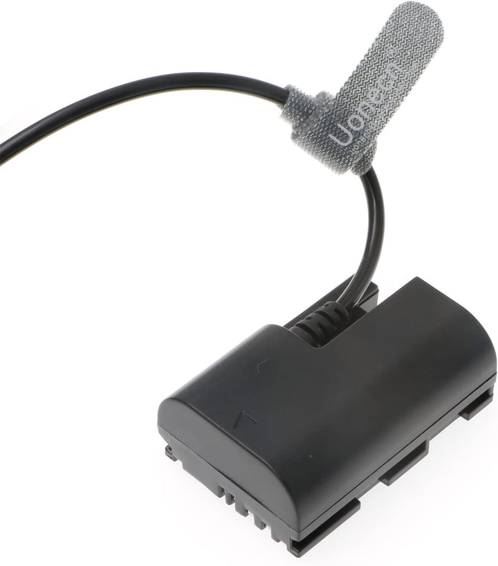 Uonecn LP-E6 Dummy Akku zu D-Tap Spiral Kabel für Canon 5D4 5DSR 5D2 5D3 6D 60D 7D2 70D 80D
