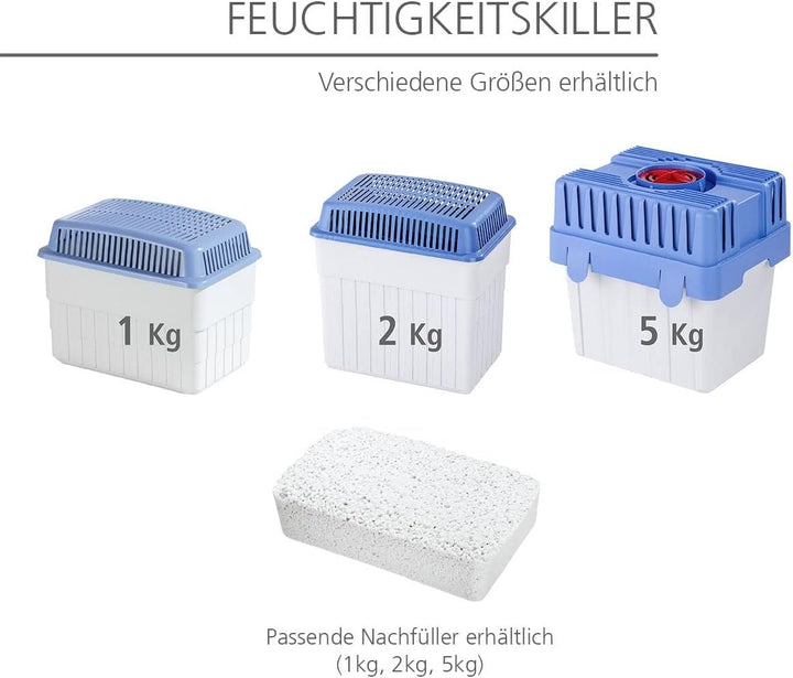 WENKO Feuchtigkeitskiller 2 kg + Schwamm Feuchtigkeitskiller 2kg, Feuchtigkeitskiller 2kg