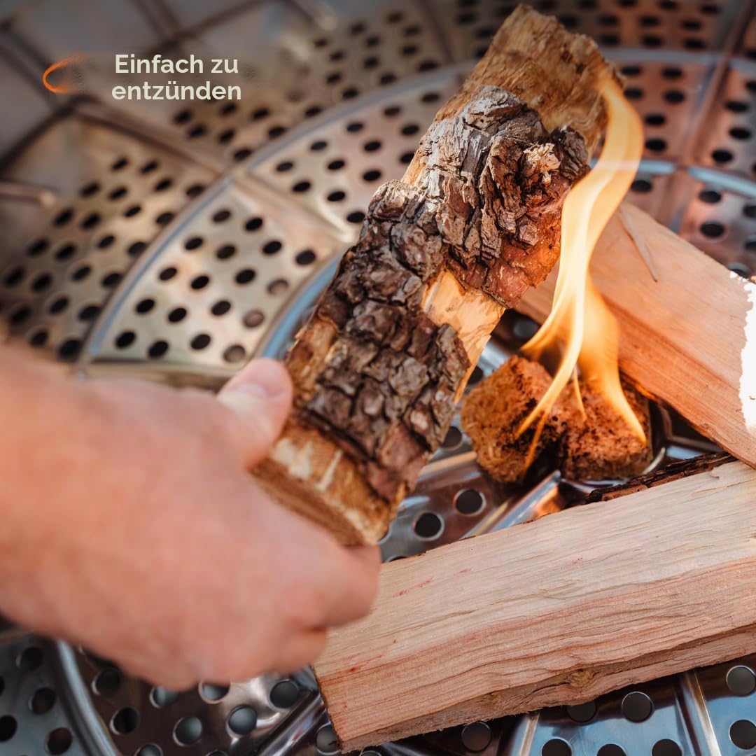 Solo Stove Feuerschale Yukon Essential Set 2.0 | Inkl. Feuerstelle, Standfuss, Deckel, Raucharme Hol