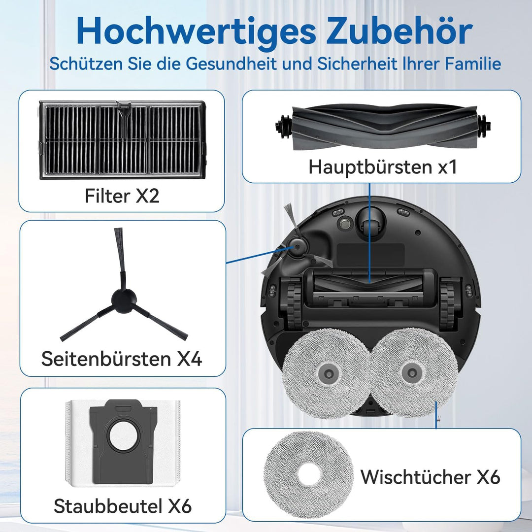 Zubehör für Dreame L10s Ultra Gen 2/L10s Pro Ultra Heat//Mova E30 UltraL40 Ultra AE/X30 Ultra – 1 Ha