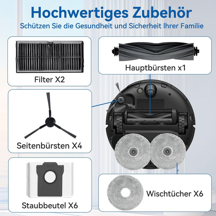 Zubehör für Dreame L10s Ultra Gen 2/L10s Pro Ultra Heat//Mova E30 UltraL40 Ultra AE/X30 Ultra – 1 Ha