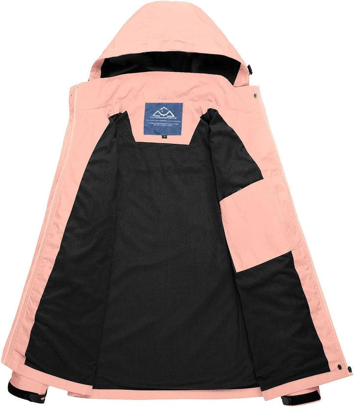 Damen Wanderjacke Outdoor Jacke Leichte Übergangsjacke Winddichte Jacke Wasserdicht Regenjacke Atmun