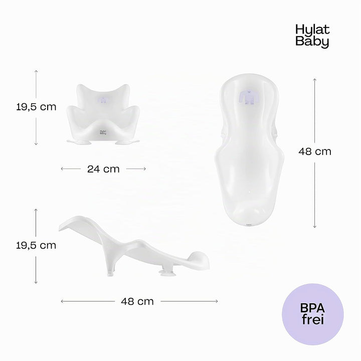 Hylat Baby Badewanneneinsatz Baby - wertvolle Badehilfe für Säuglinge und Babys von Geburt bis ca. 6