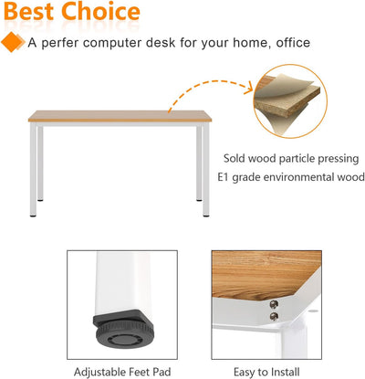 Need Computertisch Schreibtisch 100x60 cm PC Tisch Bürotisch Arbeitstisch Esstisch für Home Office,