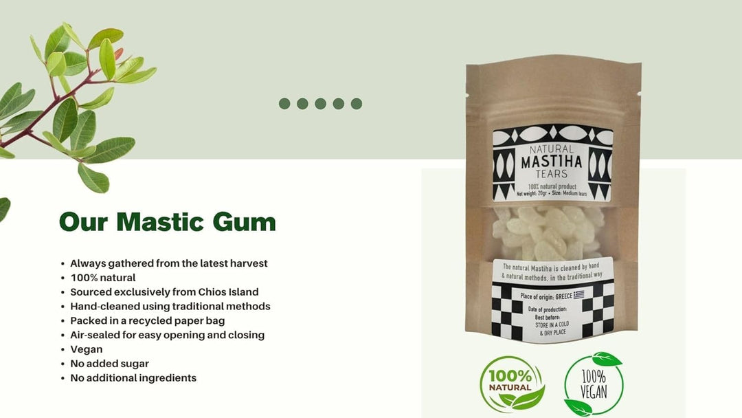 Chios Mastic Mastix erzeugt von Mastixerzeugern (20gr mittelgrosse Tränen)