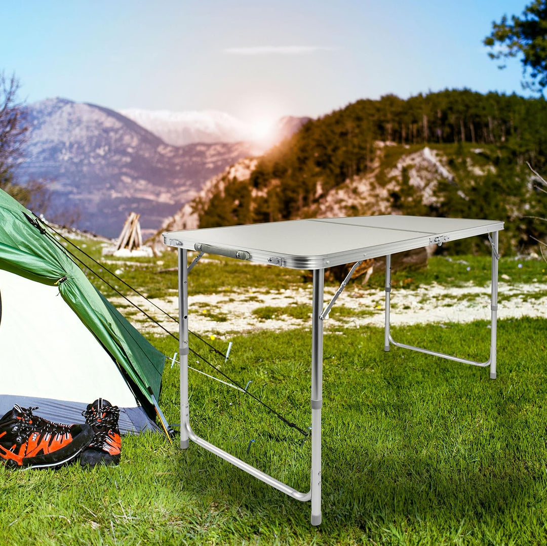 GOODS+GADGETS Klappbarer Multifunktionstisch Mehrzwecktisch Campingtisch Camping-Set Klapptisch Mark