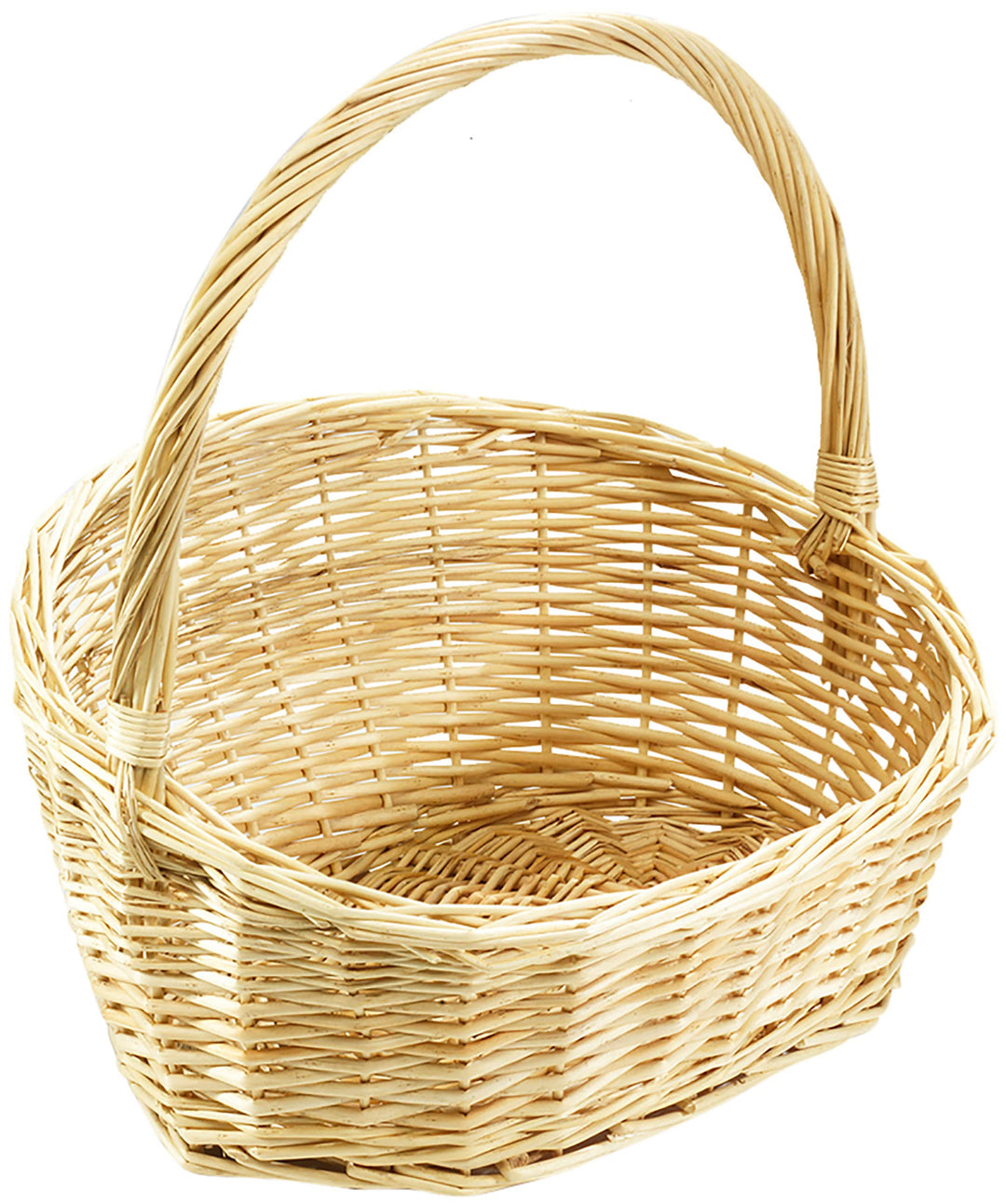 Kobolo Geschenkkorb Präsentkorb Henkelkorb Korb aus geflochtener Weide - Gr 2 42x35x13/39 cm 42 x 35