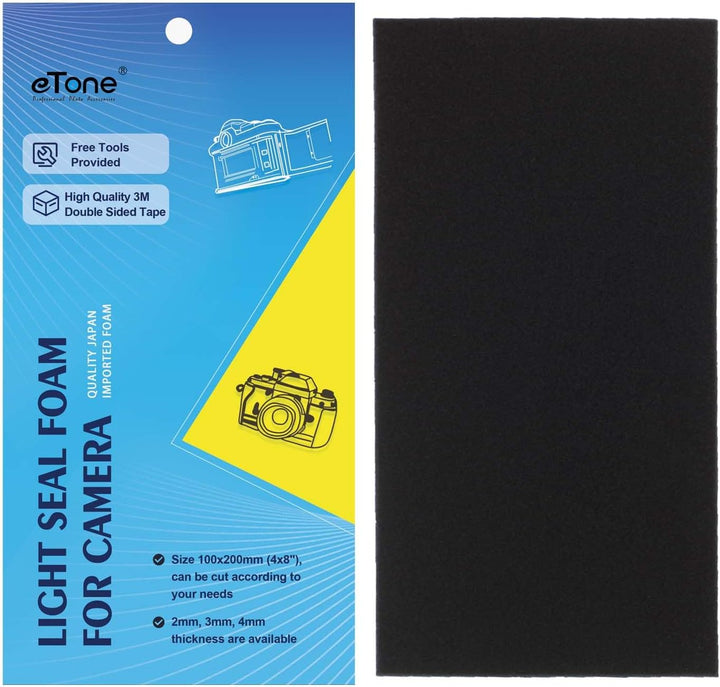 eTone Light Leak Proof Sponge High Density Foam Film Camera Replacement Light Seal Foam with Tongs f