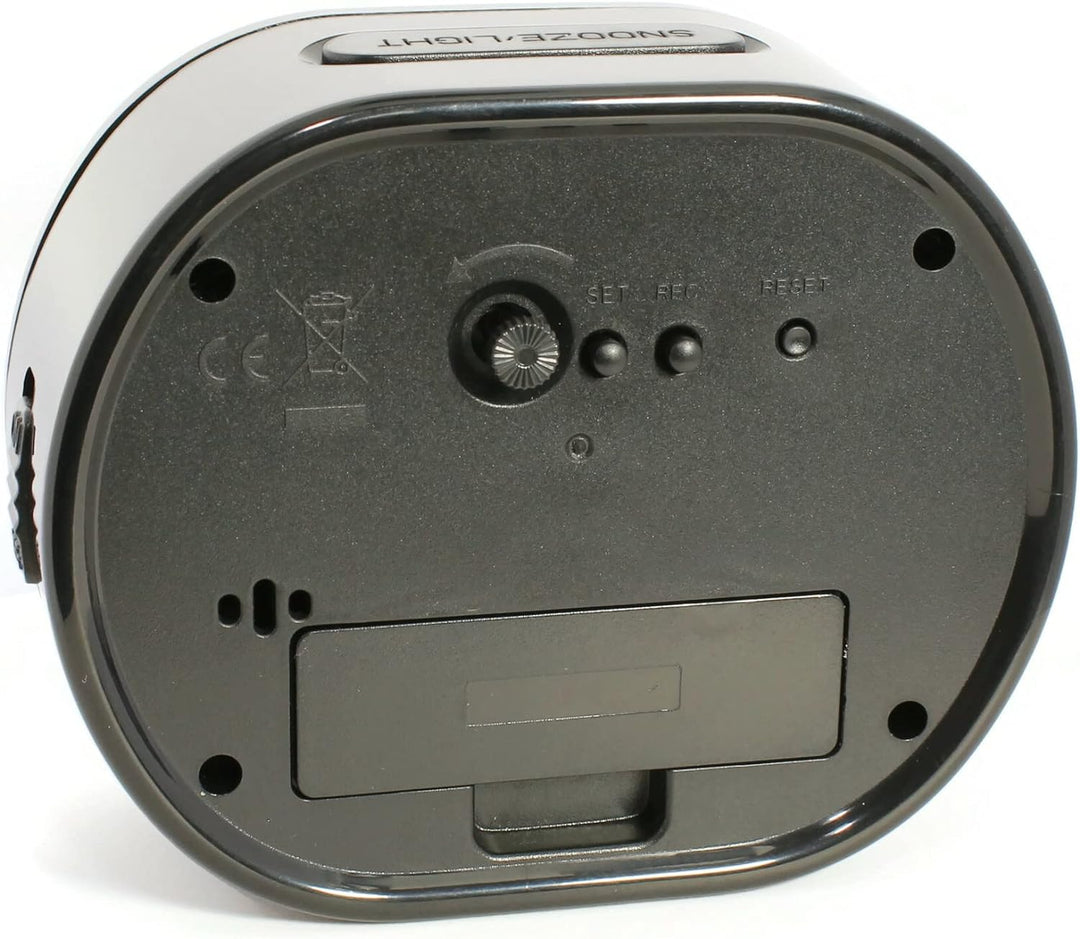 Atlanta Grosser Funkwecker Analog Licht Snooze Crescendo Zahlen - 1867/7 Schwarz, Schwarz
