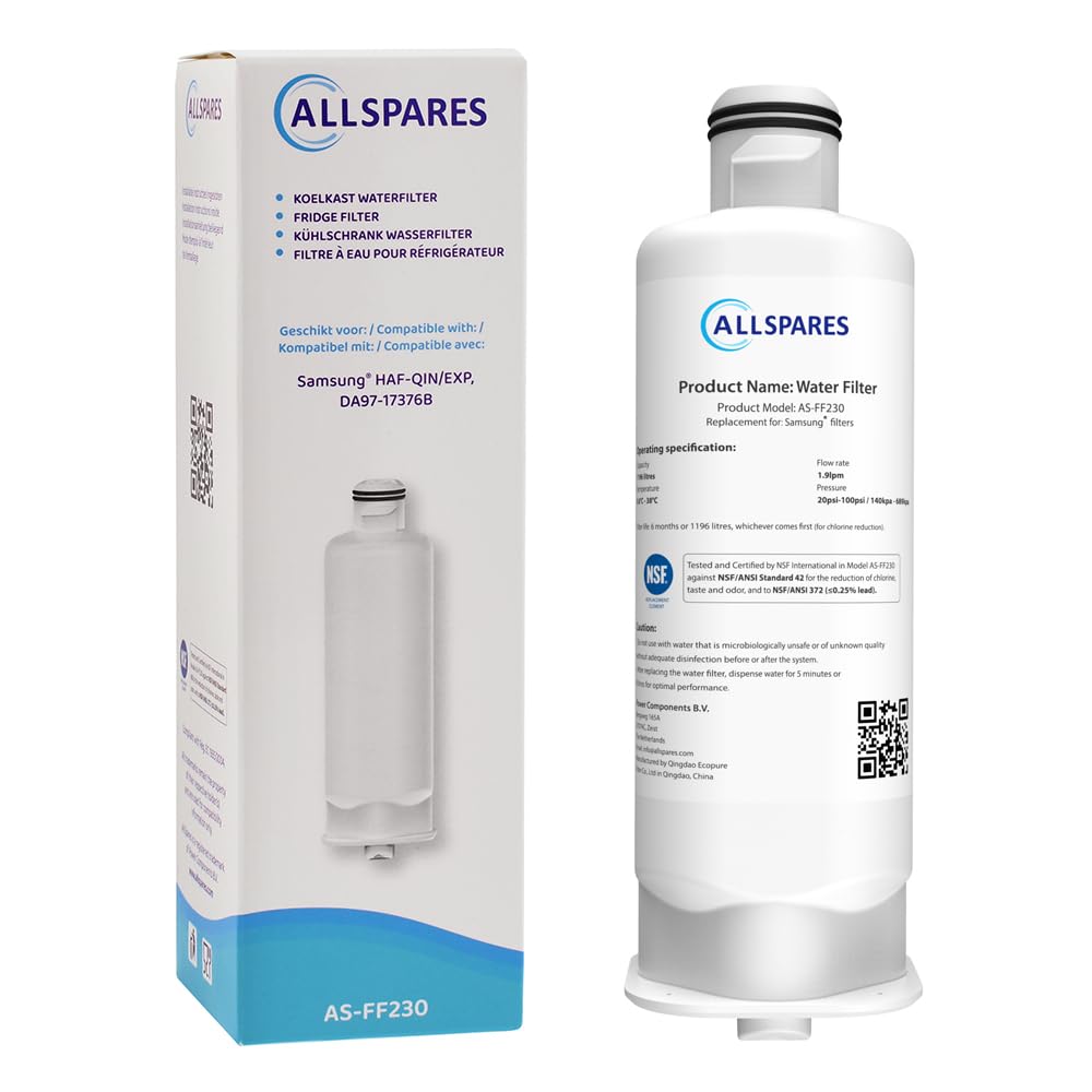 AllSpares Wasserfilter für Kühlschrank geeignet für Samsung DA97-17376B / HAF-QIN/EXP (1 Stück), 1 S