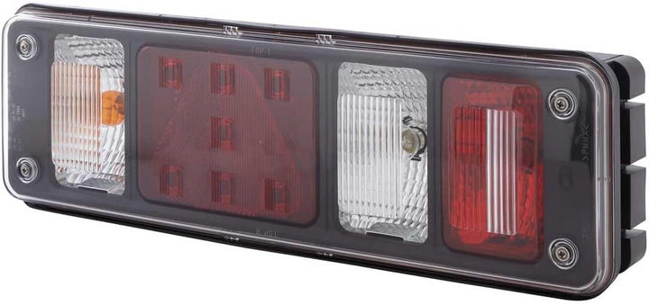HELLA - Heckleuchte - Hybrid - 24V - Anbau/geschraubt - Lichtscheibenfarbe: glasklar - Stecker: Easy