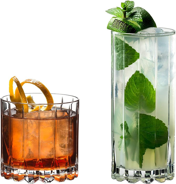 Riedel 5417/57 Getränkespezifische Rocks & Highball Glaswaren, Glas, durchsichtig 4 Felsen und 4 Hig