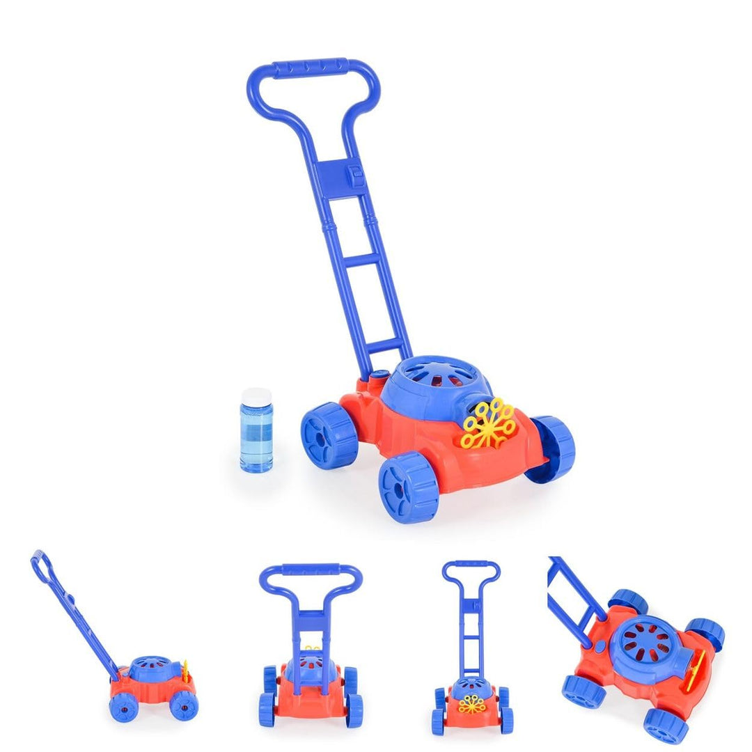 Moni Spielzeug Rasenmäher Bubble, Seifenblasenfunktion, Kunststoff, ab 3 Jahren blau, Blau