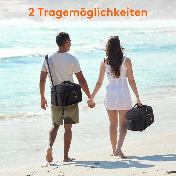 Lifewit Kühltasche Kühlbox Gross Einkaufstasche Faltbar Cooler Bag Sportliche Isoliertasche Double D