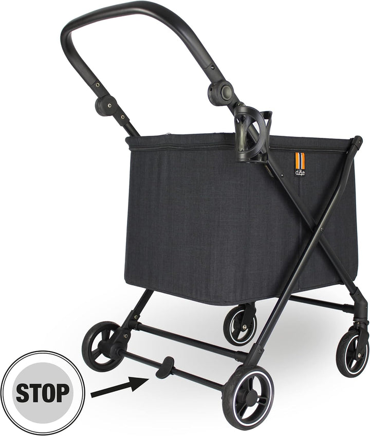 Max Shopping Caddy - Dein persönlicher Einkaufswagen, Faltbarer Shopping-Wagen, 4 Räder inkl. Federu