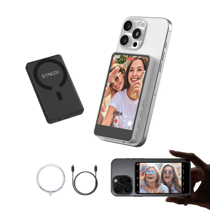 SYNCO XView M4 Selfie Monitor Screen - P2P Direct Connection Ultra-Low Latency Selfie Back Camera Mo