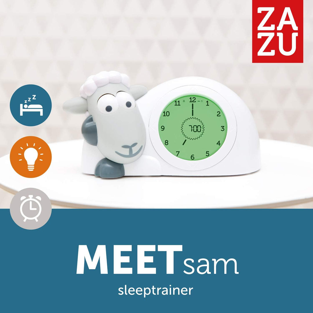 ZAZU Sam The Lamb Uhr – Schlafcoach Uhr und Nachtlicht für Kinder | Bringt Ihrem Kind mit visuellen