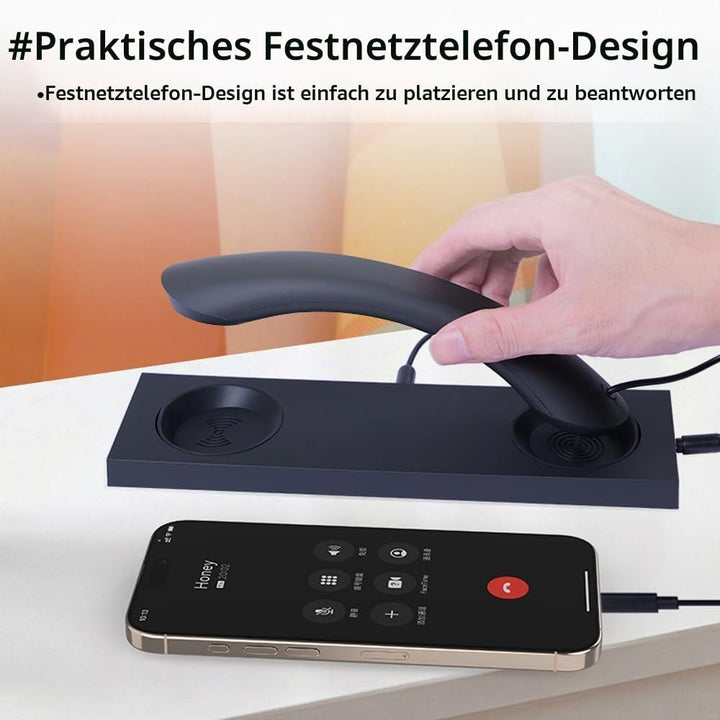 Retro Telefonhörer Empfänger Kopfhörer für Handy, Tablet, Laptop, Headset mit Antwort-Taste und komf