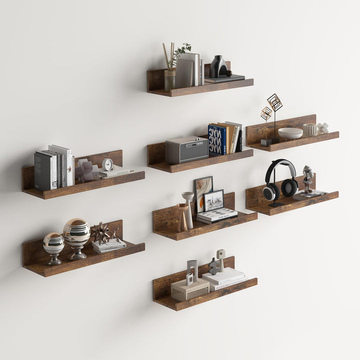 16er Set Wandbrett Kleines Holz Wandregal Schwebend Schmal Regalboden, Regalbrett Wand Regal zum Auf