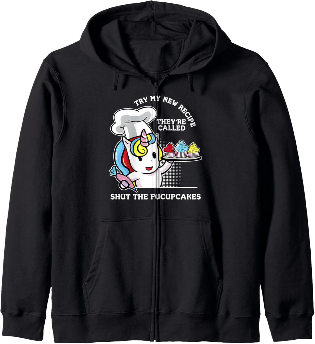 Shut The Fucupcakes Rüdes Einhorn-Geschenk-Design Kapuzenjacke
