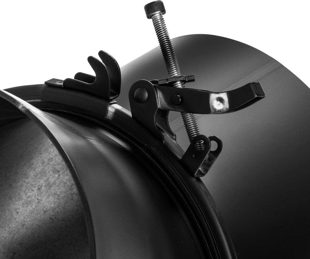 Ø 150 mm - Ofenrohr Bogen drehbar 0-45° Schwarz 150 mm Schwarz, 150 mm Schwarz