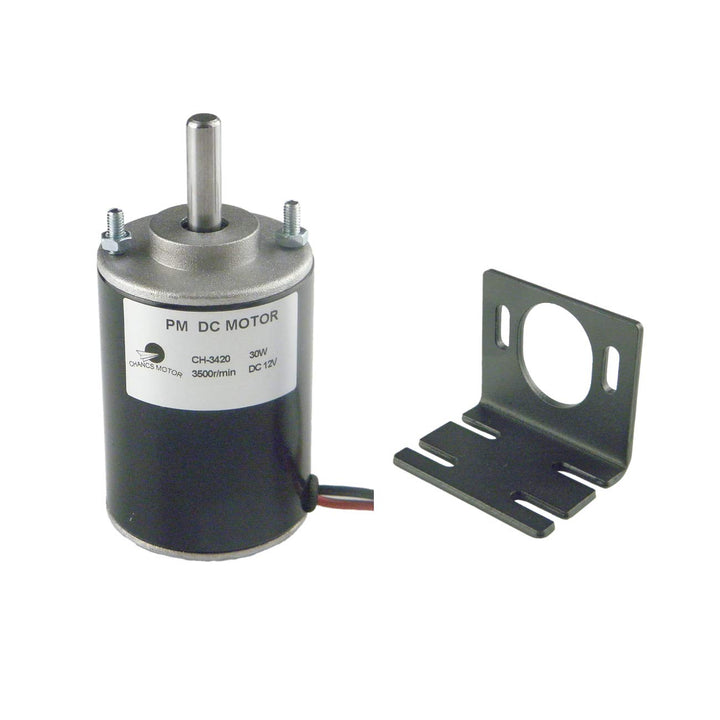 CHANCS Large Torque Gear Motor Motor Holder CH-3420 Electric Motor 12V DC Motor 3500RPM Minor Shaft