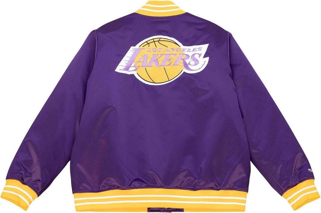 Mitchell & Ness NBA Heavyweight Satin Jacket, Los Angeles Lakers, Gelb