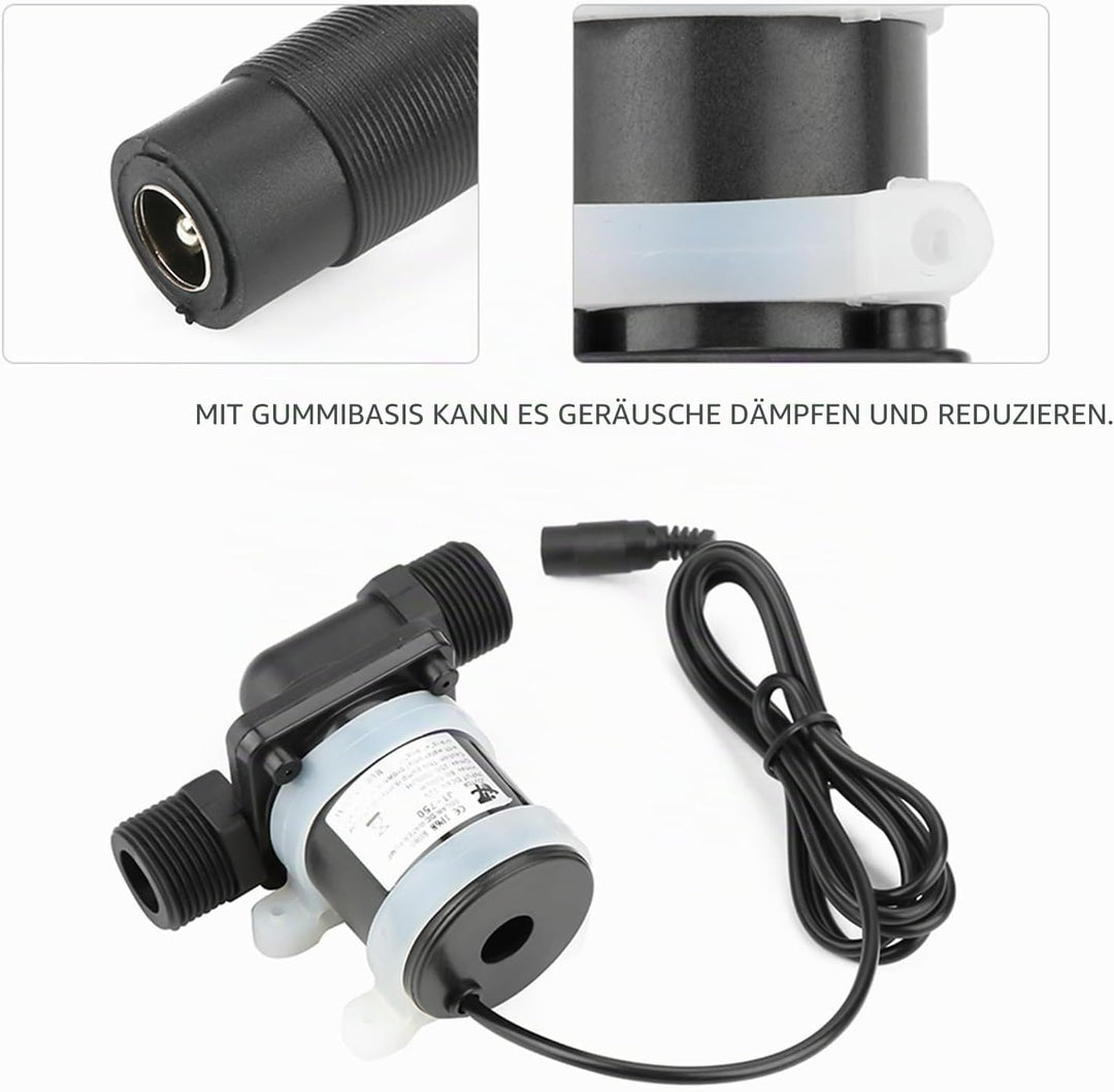 AUNMAS Booster-Wasserpumpe, JT-750 700L/H Mini DC Wasserumwälzpumpe mit Geringem Geräuschpegel und E