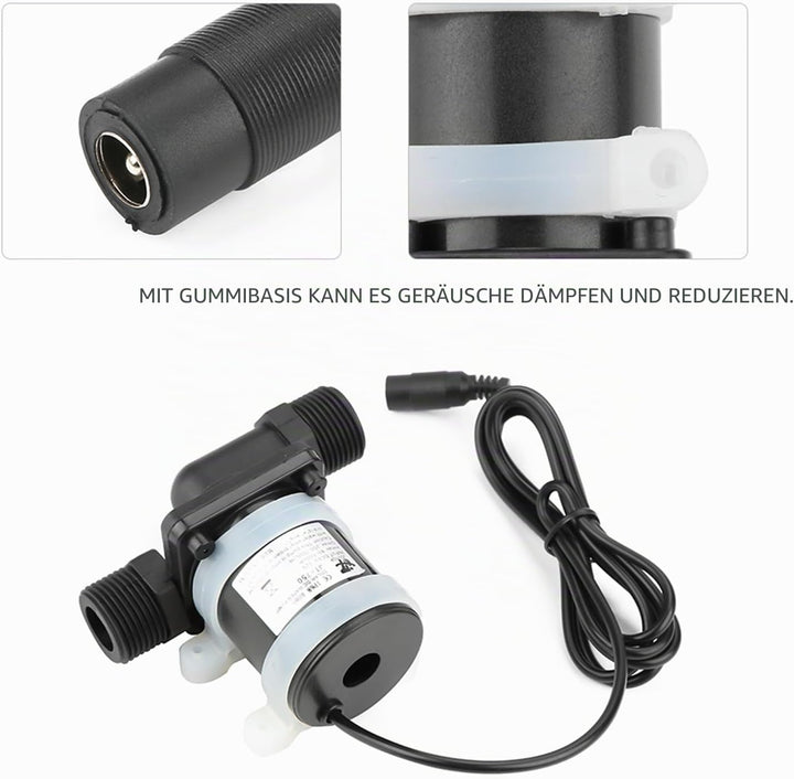 AUNMAS Booster-Wasserpumpe, JT-750 700L/H Mini DC Wasserumwälzpumpe mit Geringem Geräuschpegel und E