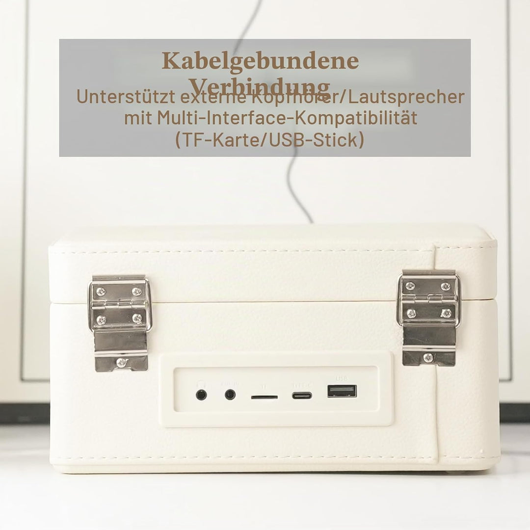 Tragbarer CD-Player mit Bluetooth 5.2, wiederaufladbarem Akku & eingebauten Lautsprechern - Hi-Fi Re