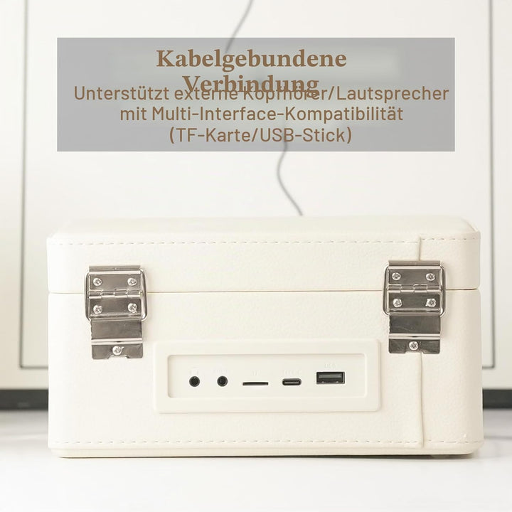 Tragbarer CD-Player mit Bluetooth 5.2, wiederaufladbarem Akku & eingebauten Lautsprechern - Hi-Fi Re