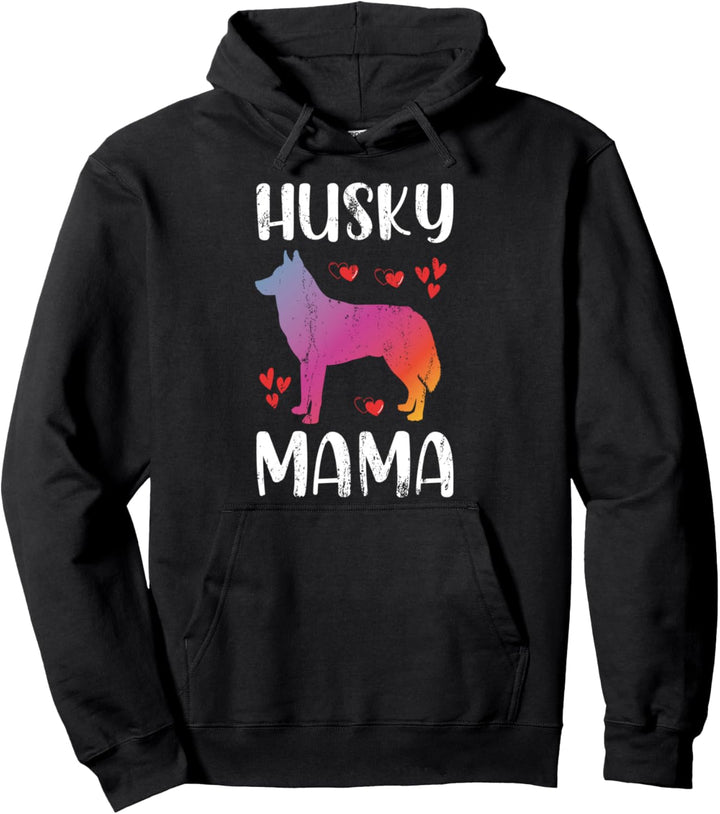 Husky Mama Hund Haustier Muttertag Sibirischer Husky Pullover Hoodie